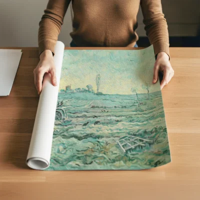 Vincent van Gogh Wall Art – Snow-Covered Field with a Harrow