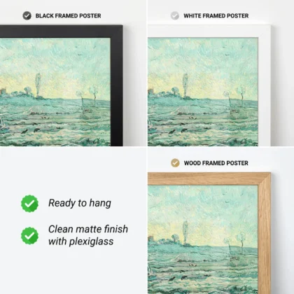 Vincent van Gogh Wandbild – Schneebedecktes Feld mit Egge
