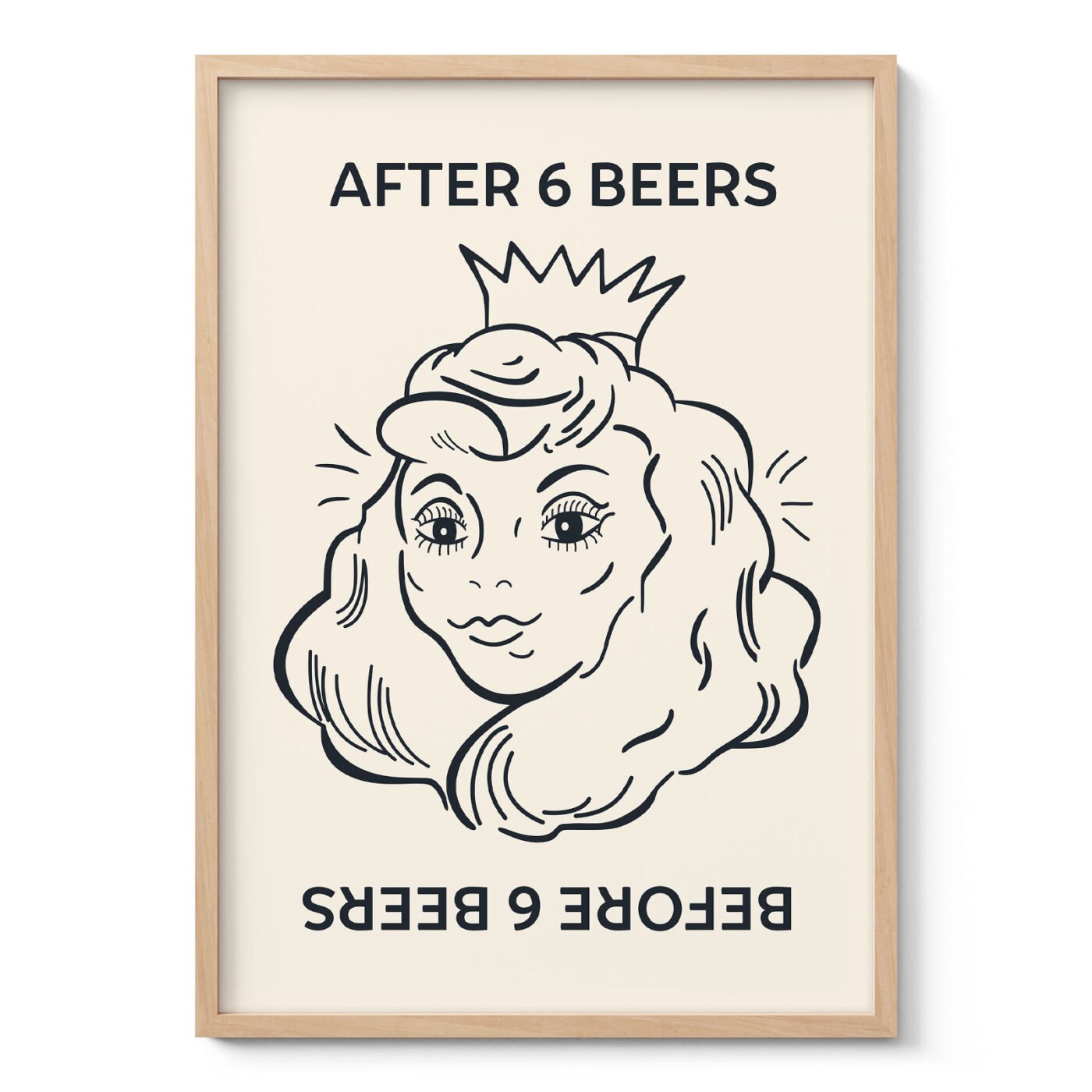 After 6 Beers Poster – Funny Drinking Wall Art