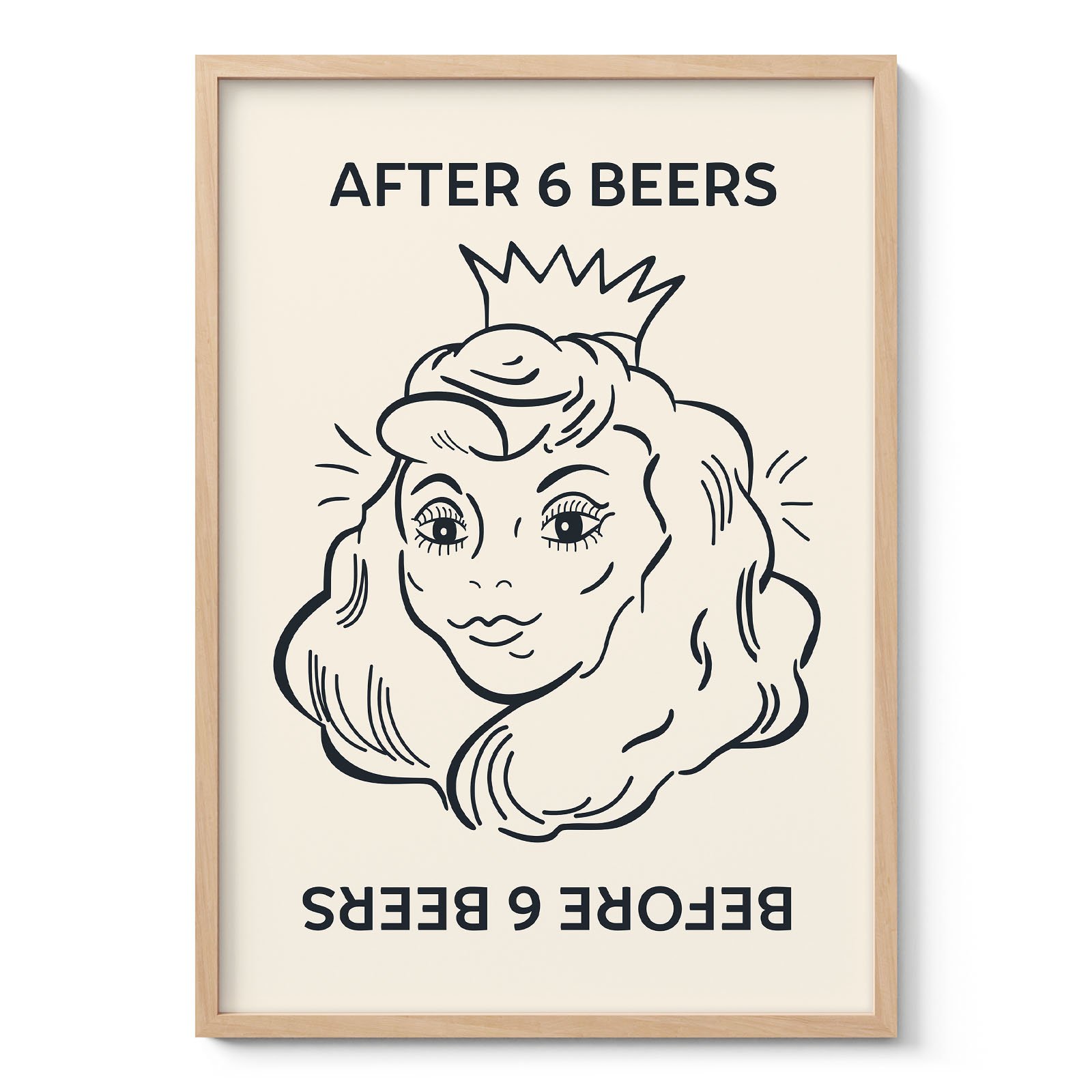 After 6 Beers Poster – Funny Drinking Wall Art