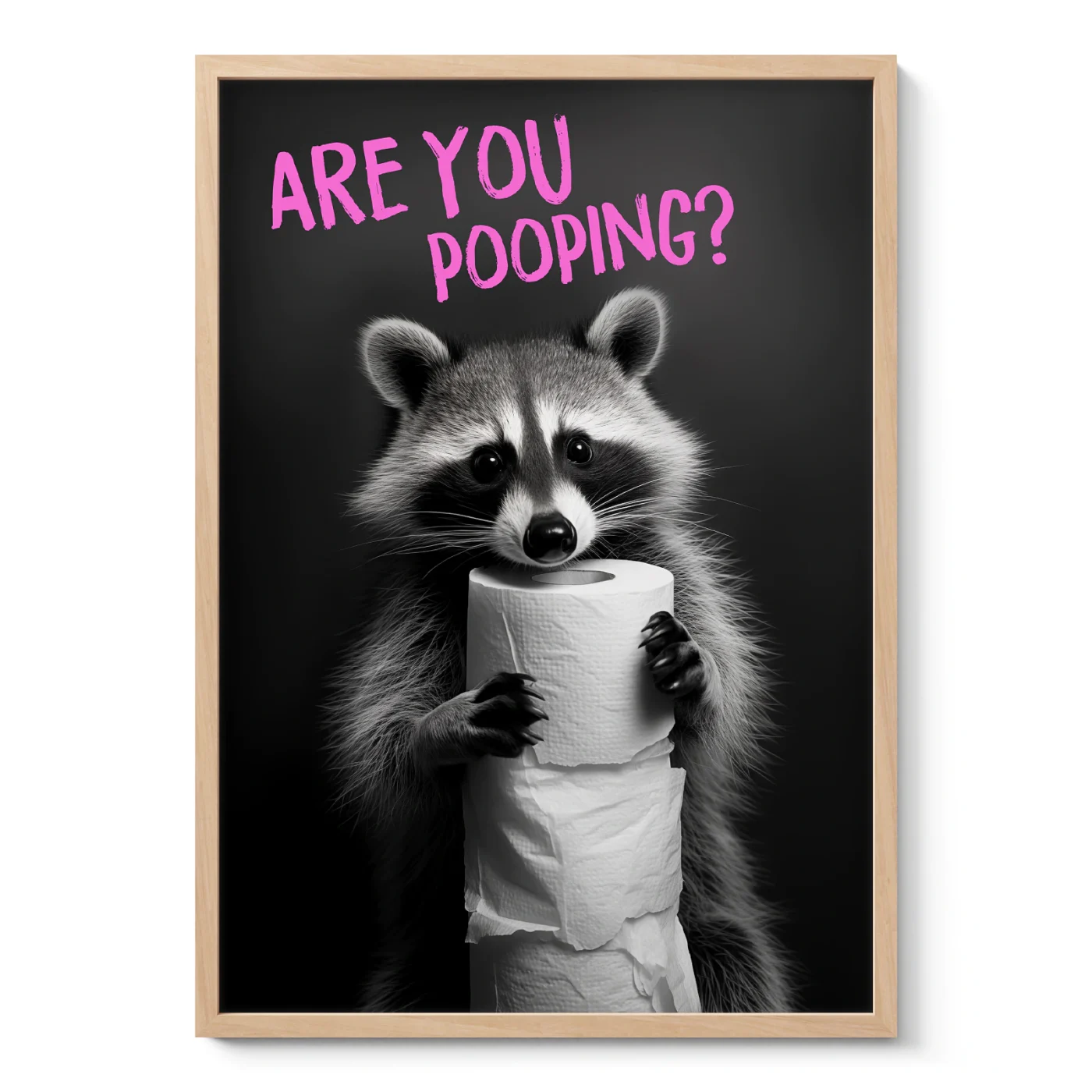 Raccoon Wall Art – Art Print for Bathroom