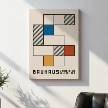 Bauhaus paveikslas – Minimalistinė kompozicija