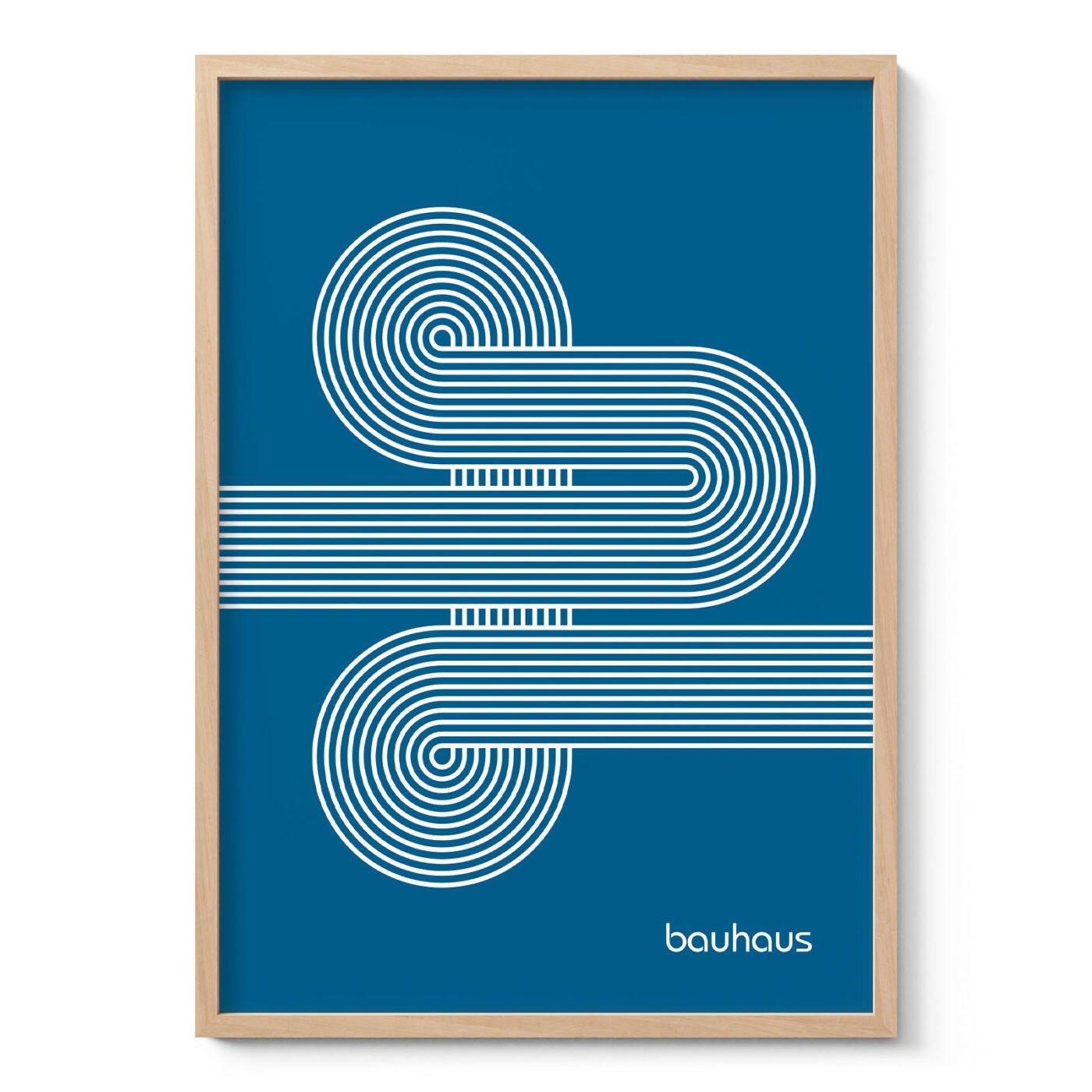 Bauhaus Art Print – Blue Moving Lines