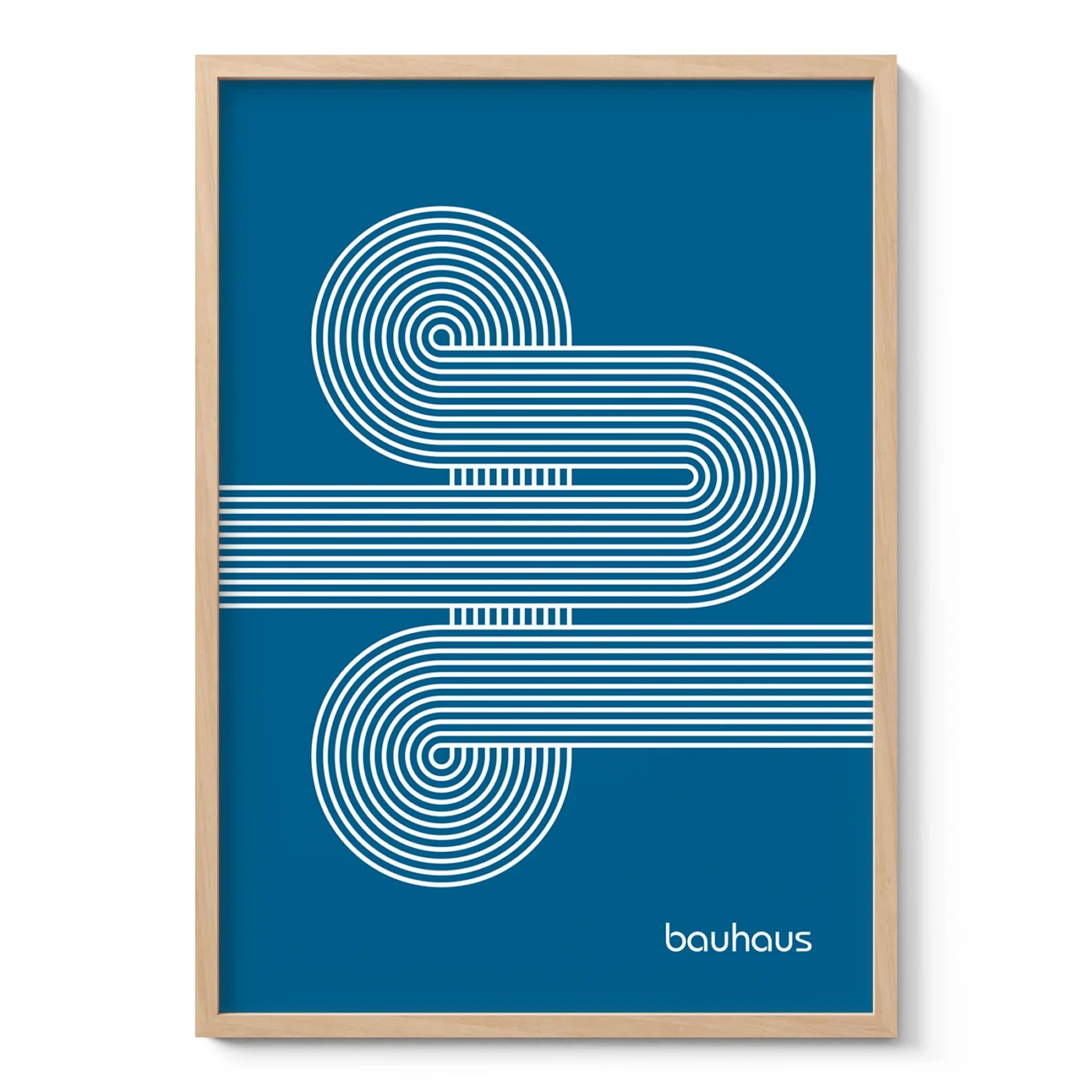 Bauhaus Art Print – Blue Moving Lines