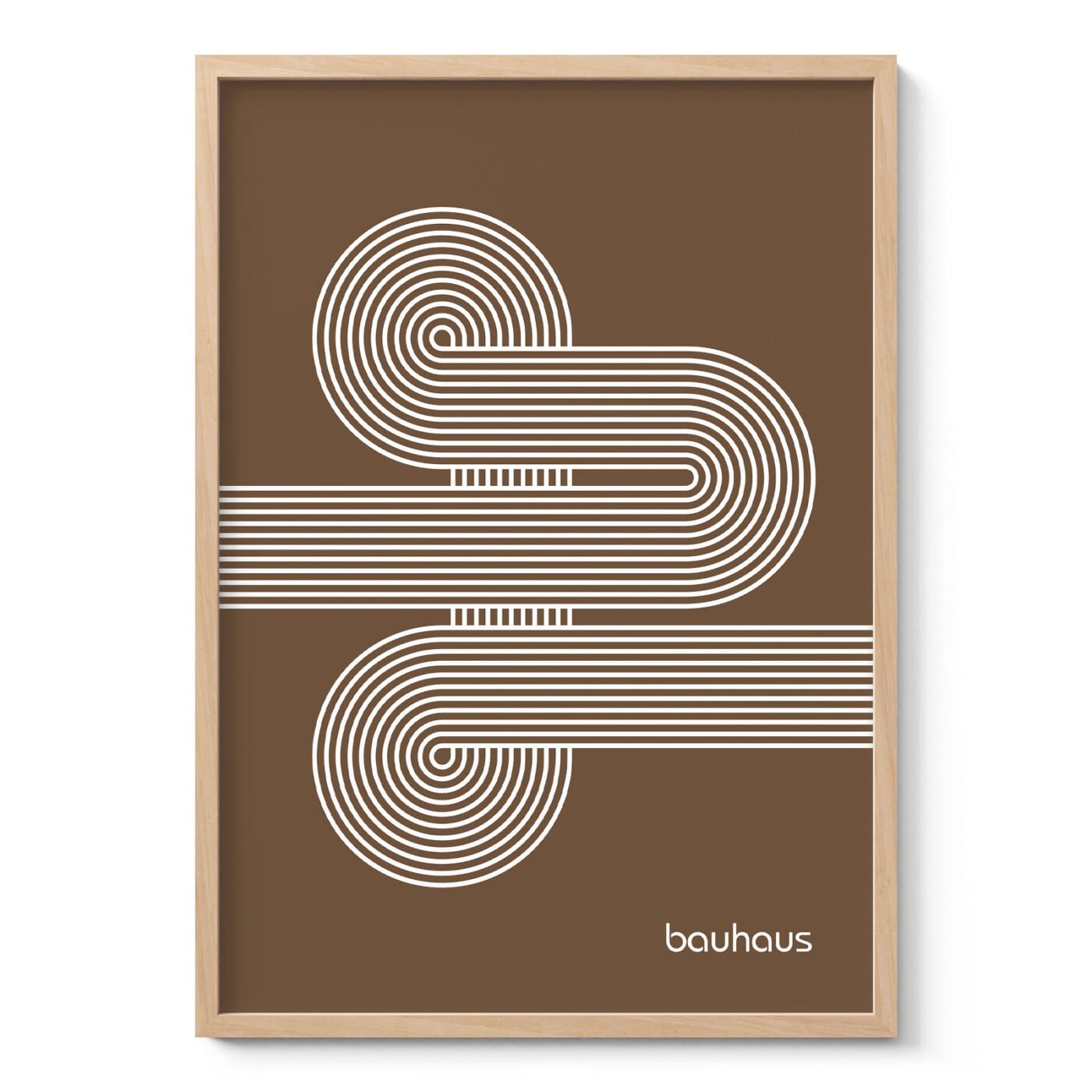 Bauhaus Art Print – Brown Moving Lines