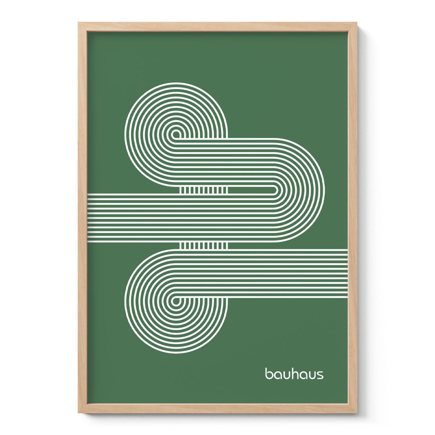 Bauhaus Art Print – Green Moving Lines