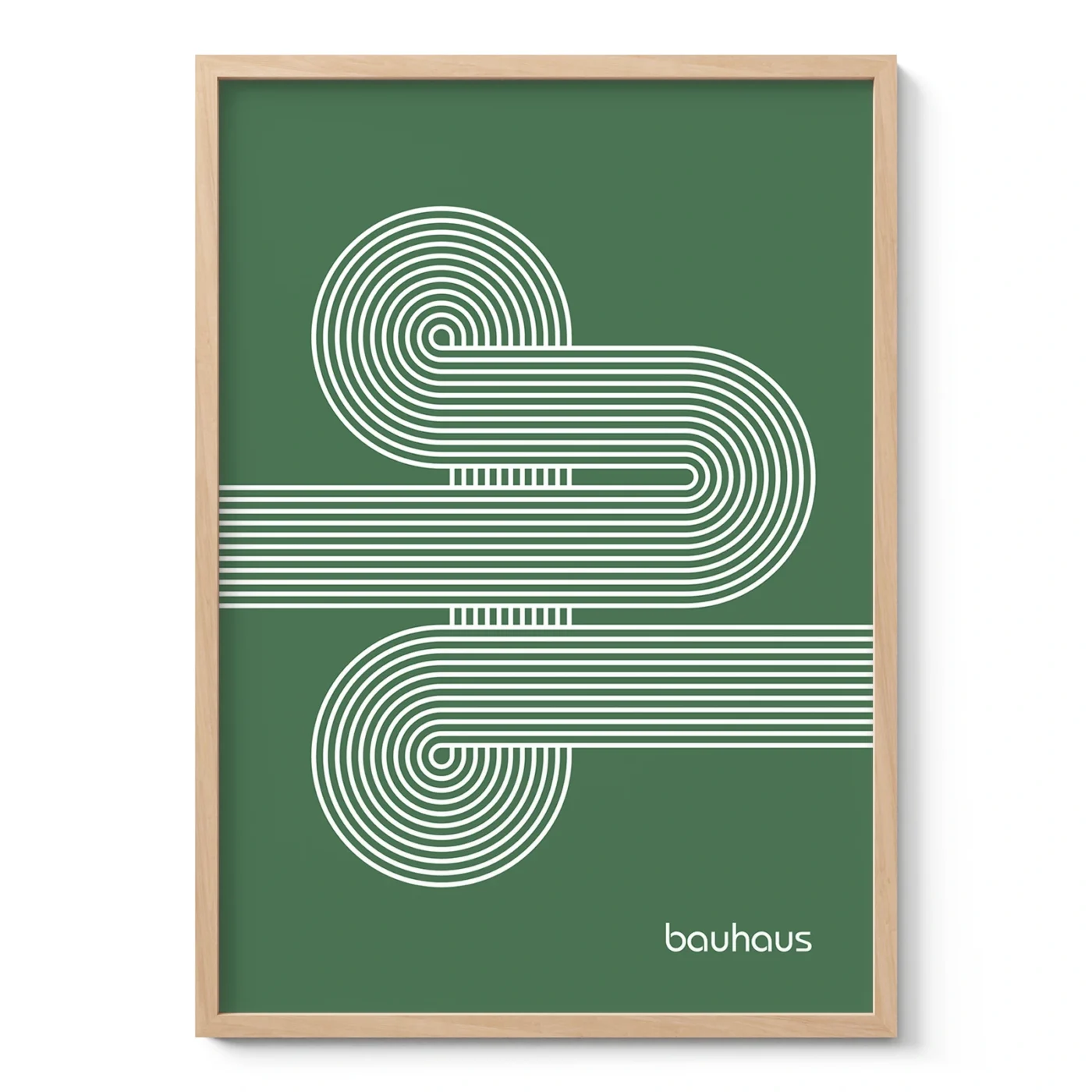 Bauhaus Art Print – Green Moving Lines