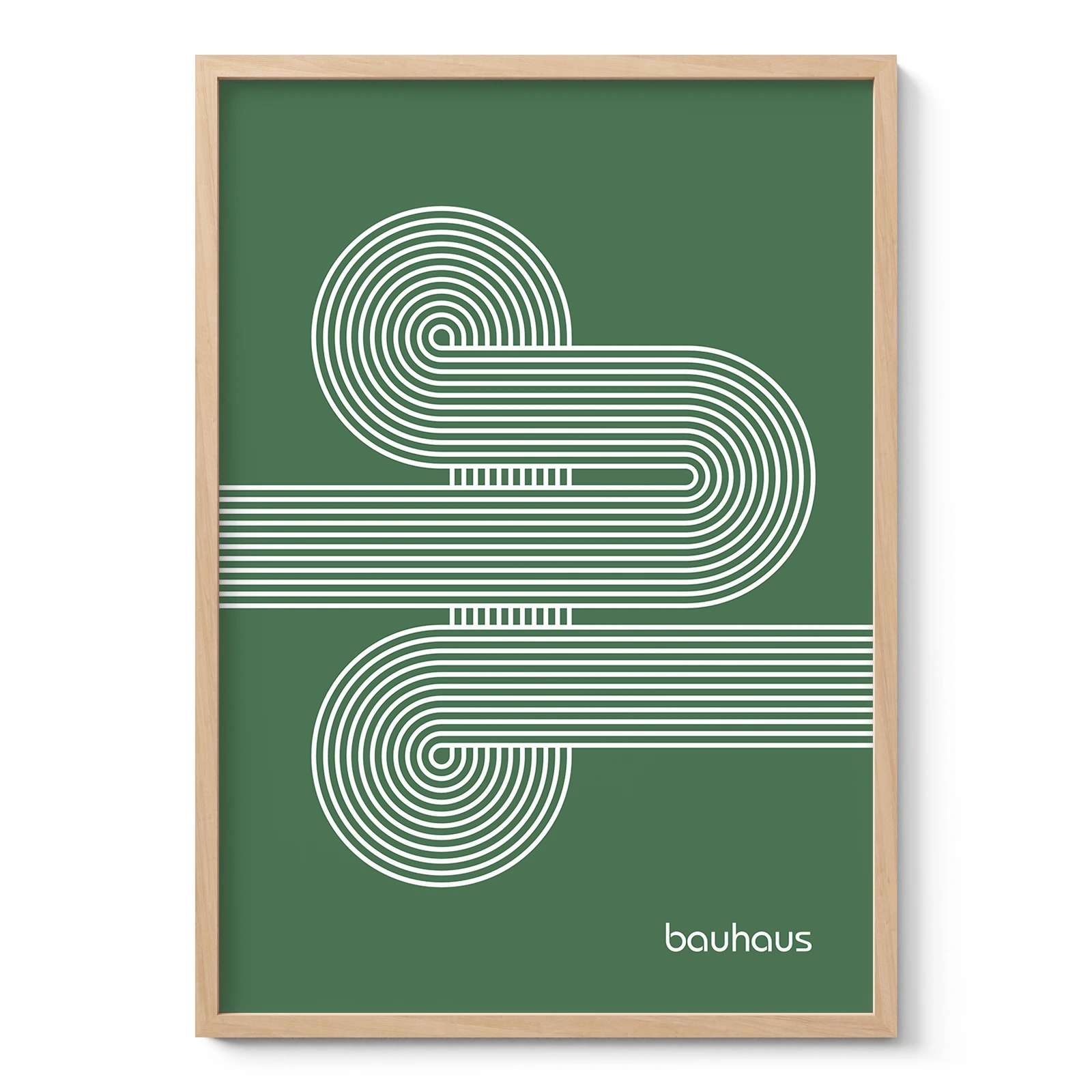 Bauhaus Wandbild – Linien Grün