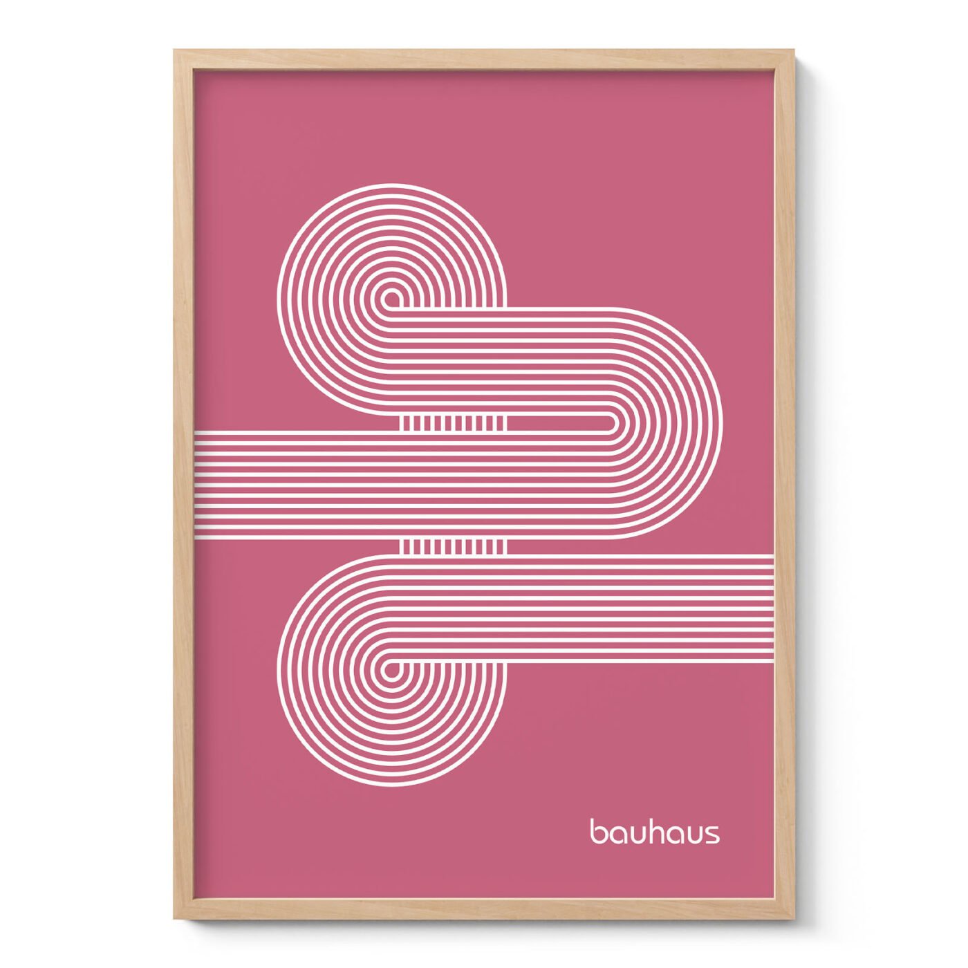 Bauhaus Art Print – Pink Moving Lines