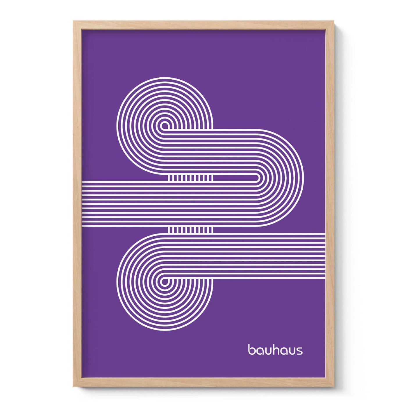 Bauhaus Art Print – Purple Moving Lines
