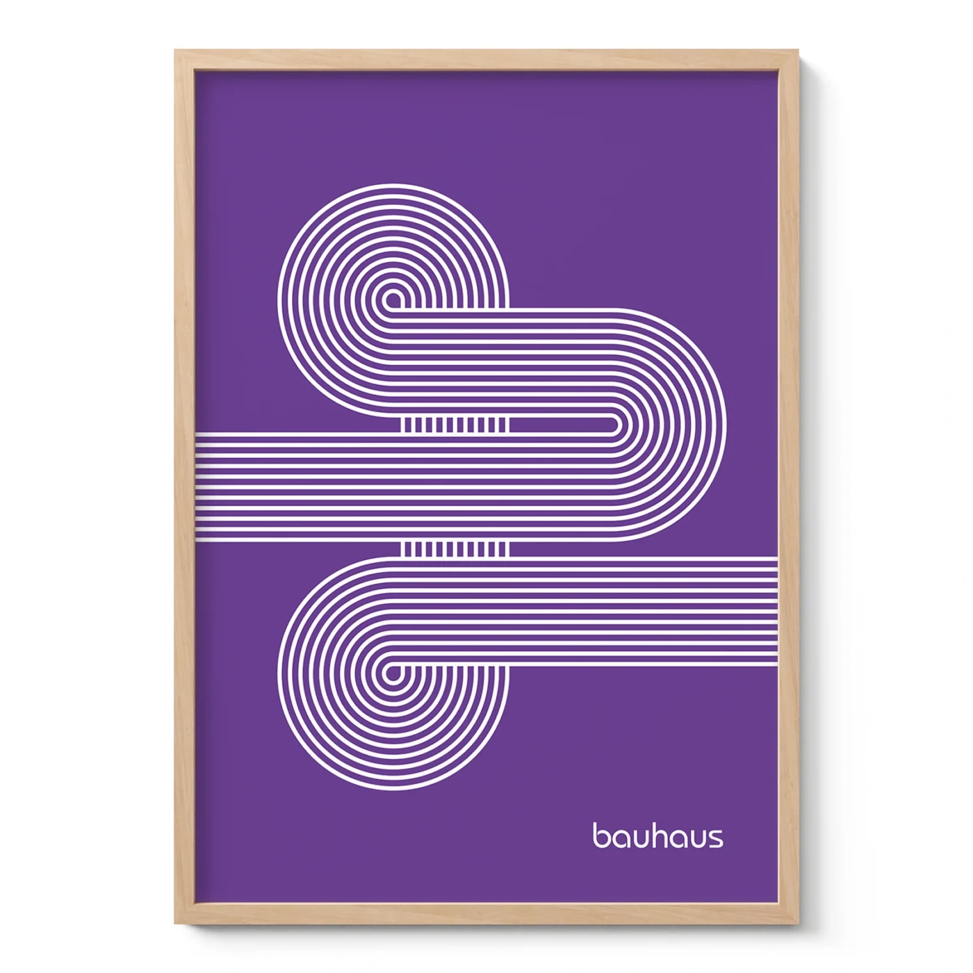 Bauhaus Art Print – Purple Moving Lines