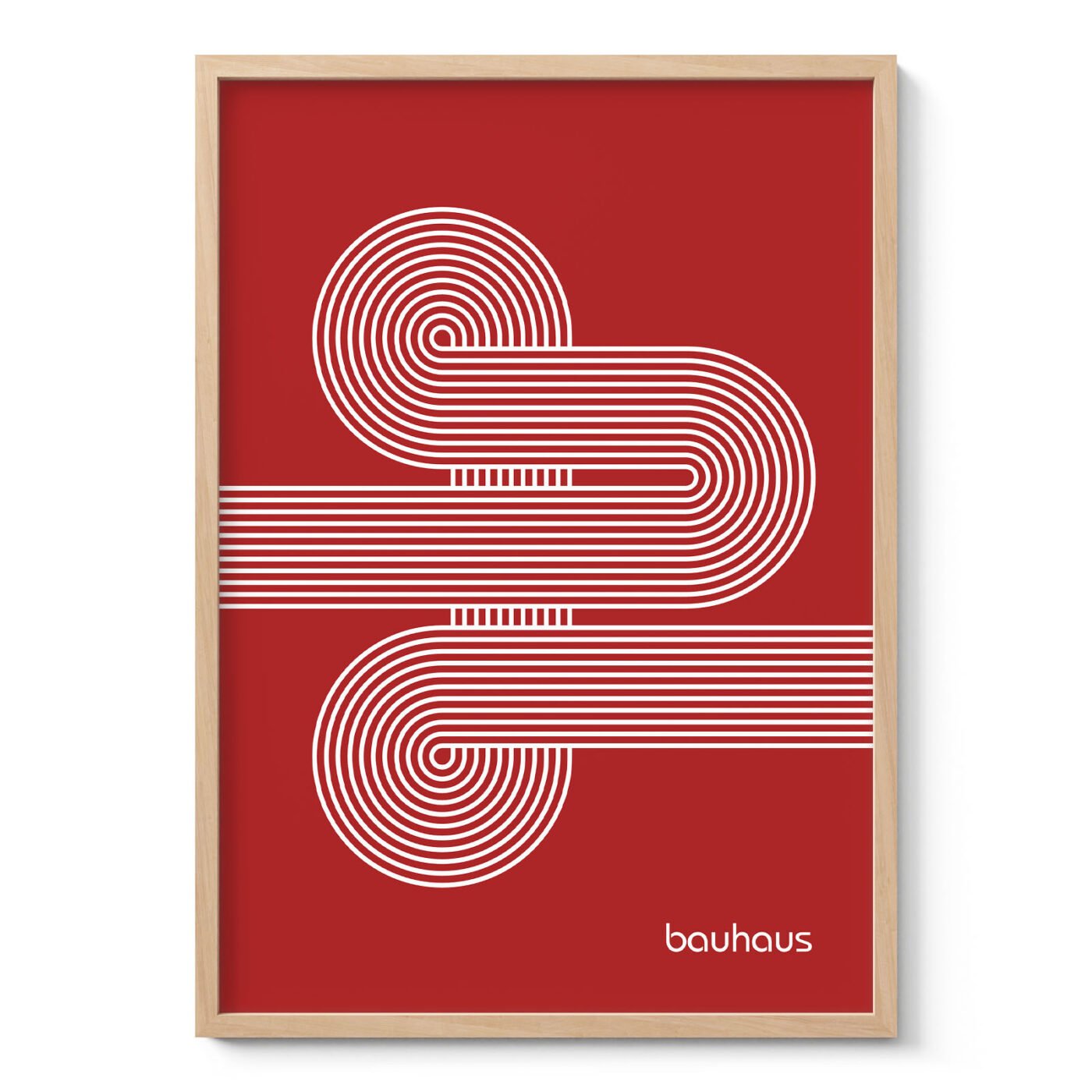 Bauhaus Art Print – Red Moving Lines