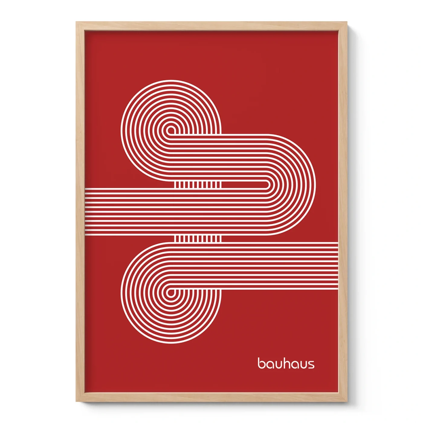 Bauhaus Art Print – Red Moving Lines
