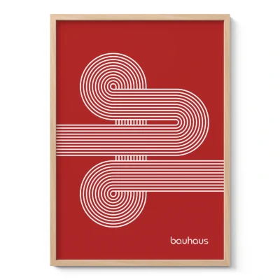 Bauhaus Art Print – Red Moving Lines