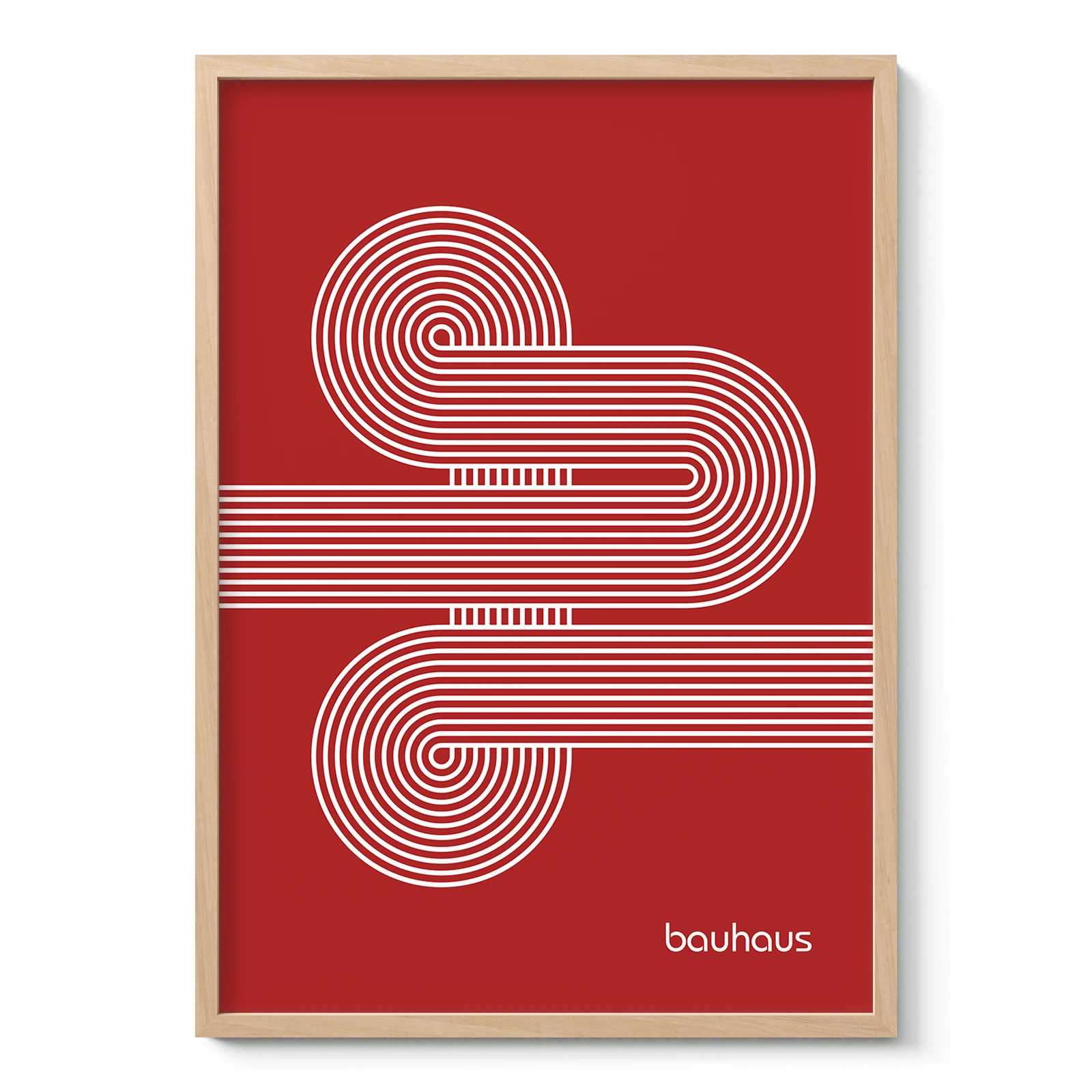 Bauhaus Art Print – Red Moving Lines