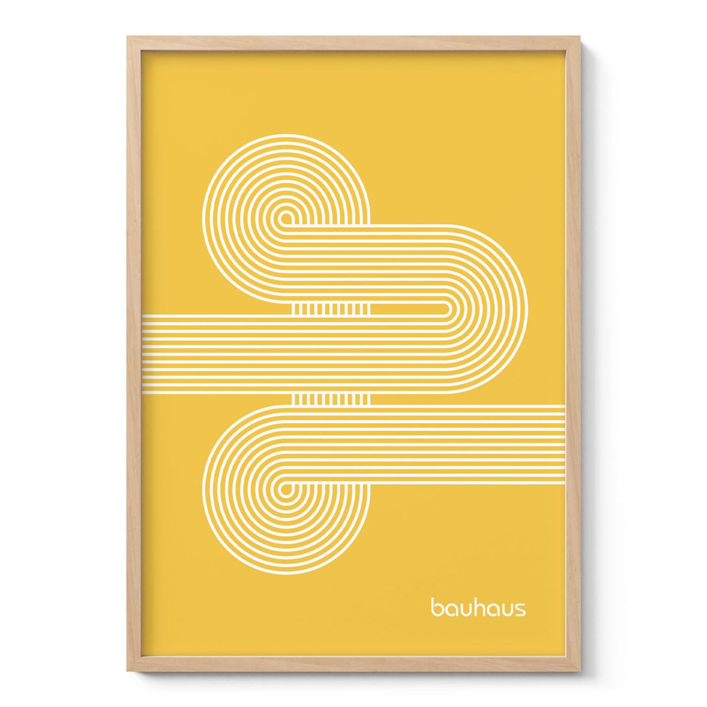 Bauhaus Art Print – Yellow Moving Lines
