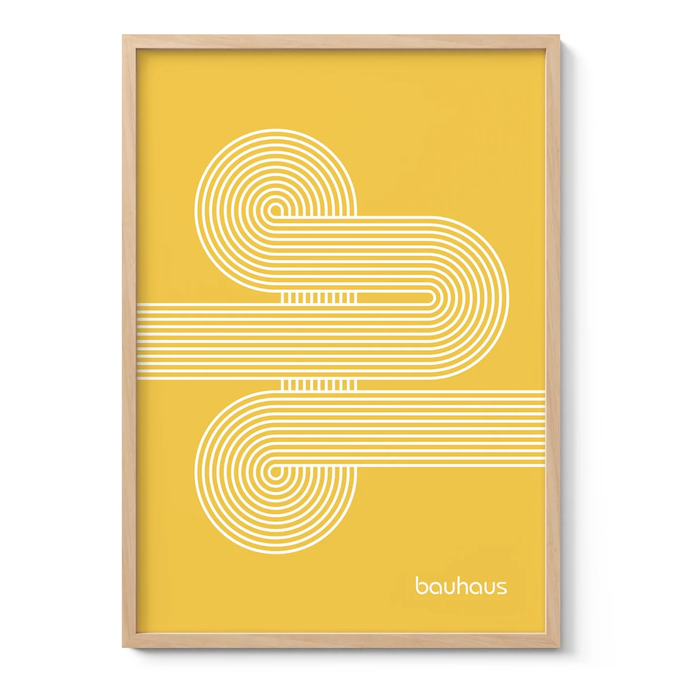 Bauhaus Art Print – Yellow Moving Lines