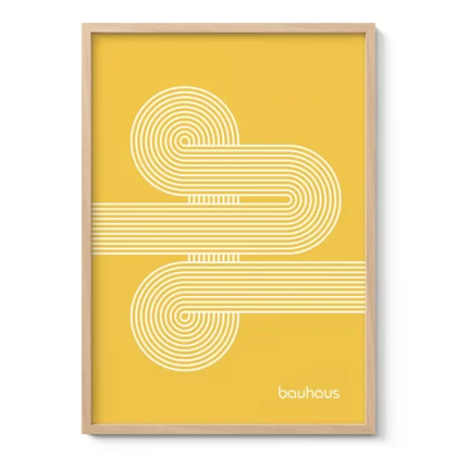 Bauhaus Art Print – Yellow Moving Lines