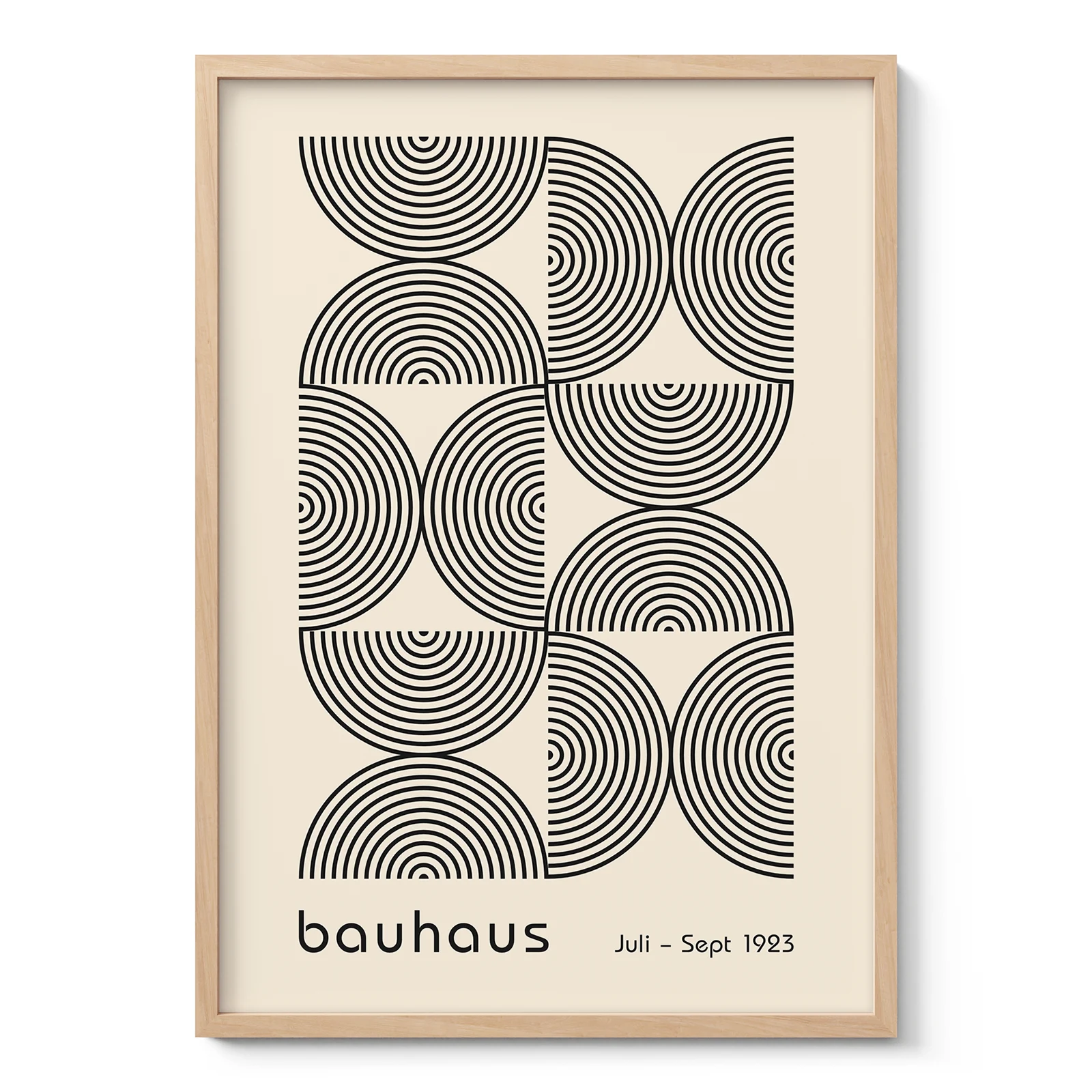 Bauhaus Wandbild – Halbkreisbögen