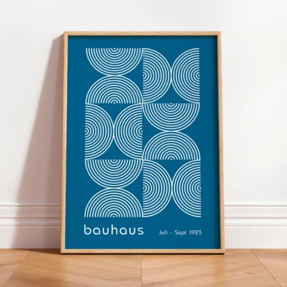 Bauhaus paveikslas – Puslankių kompozicija (mėlyna)