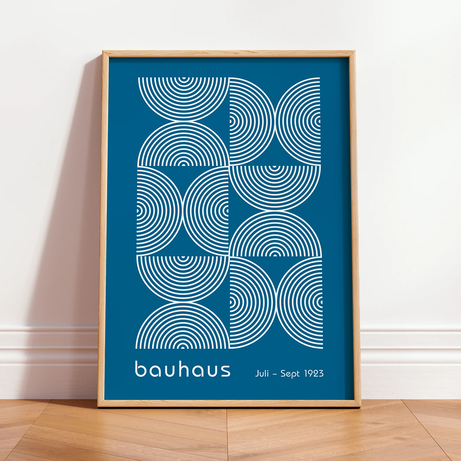 Bauhaus Exhibition Print – Blue Half Circles