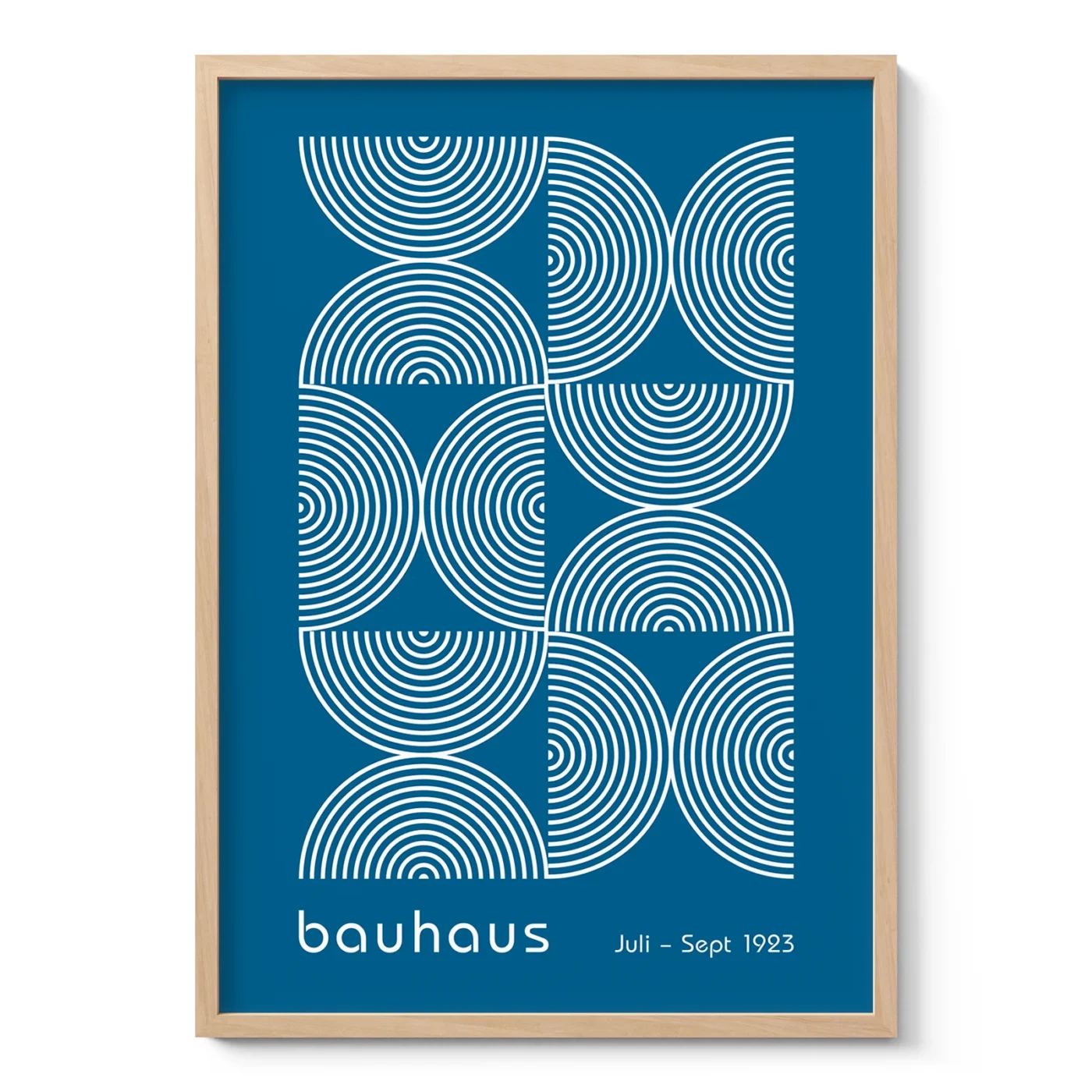Bauhaus Exhibition Print – Blue Half Circles