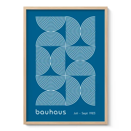 Bauhaus paveikslas – Puslankių kompozicija (mėlyna)