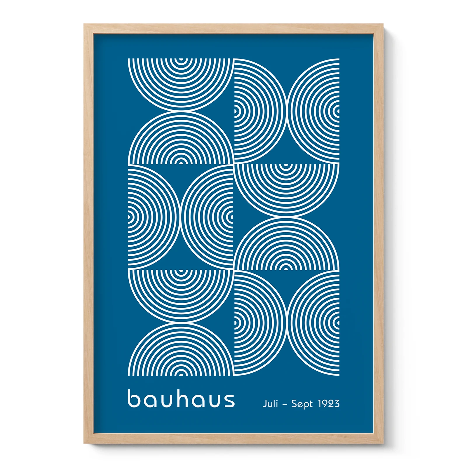 Bauhaus Exhibition Print – Blue Half Circles