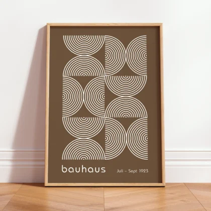 Bauhaus Exhibition Print – Brown Half Circles