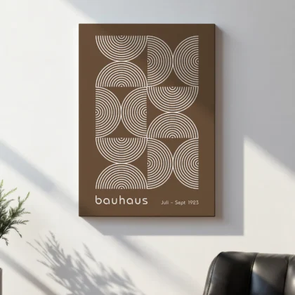 Bauhaus Exhibition Print – Brown Half Circles