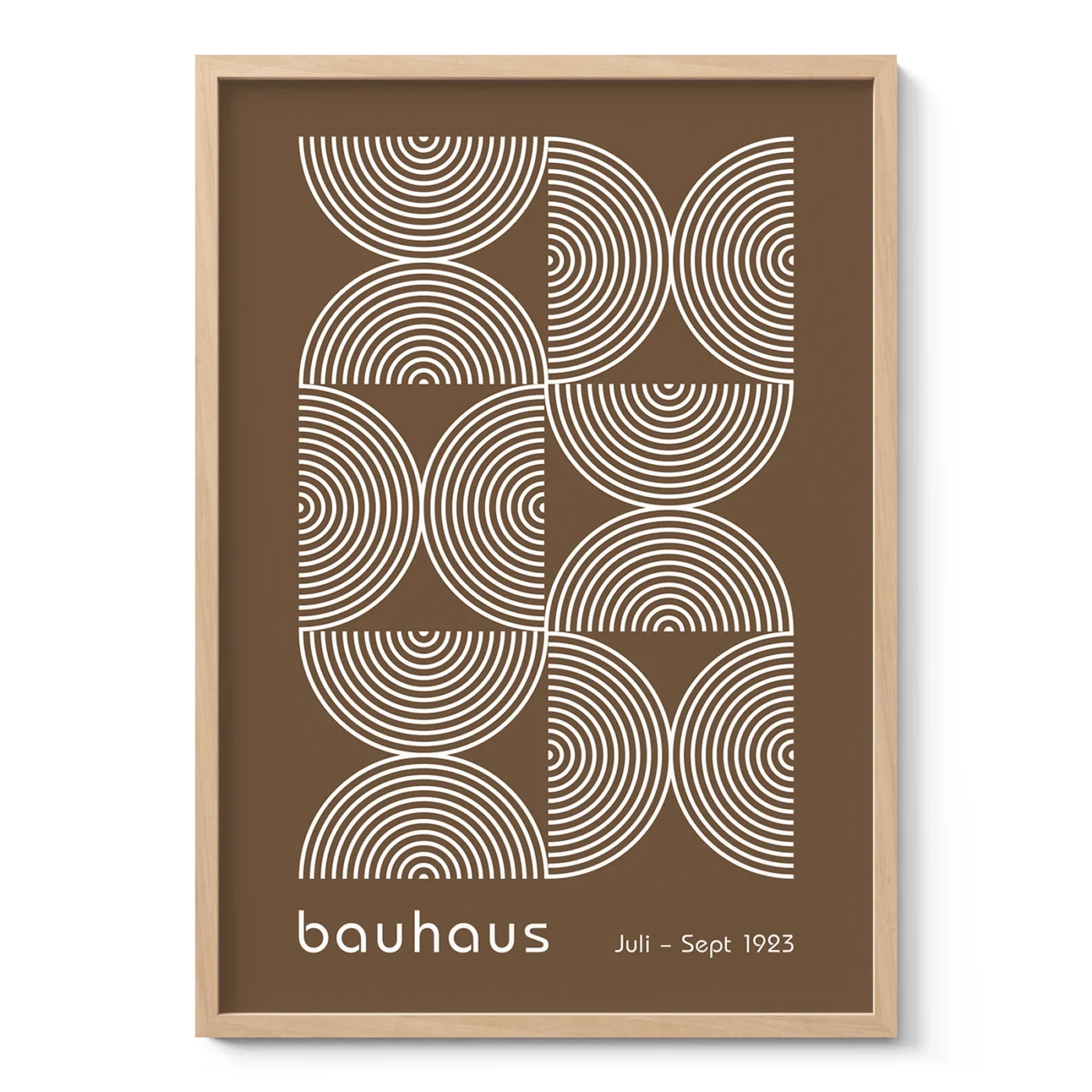 Bauhaus Exhibition Print – Brown Half Circles
