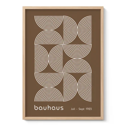 Bauhaus Exhibition Print – Brown Half Circles