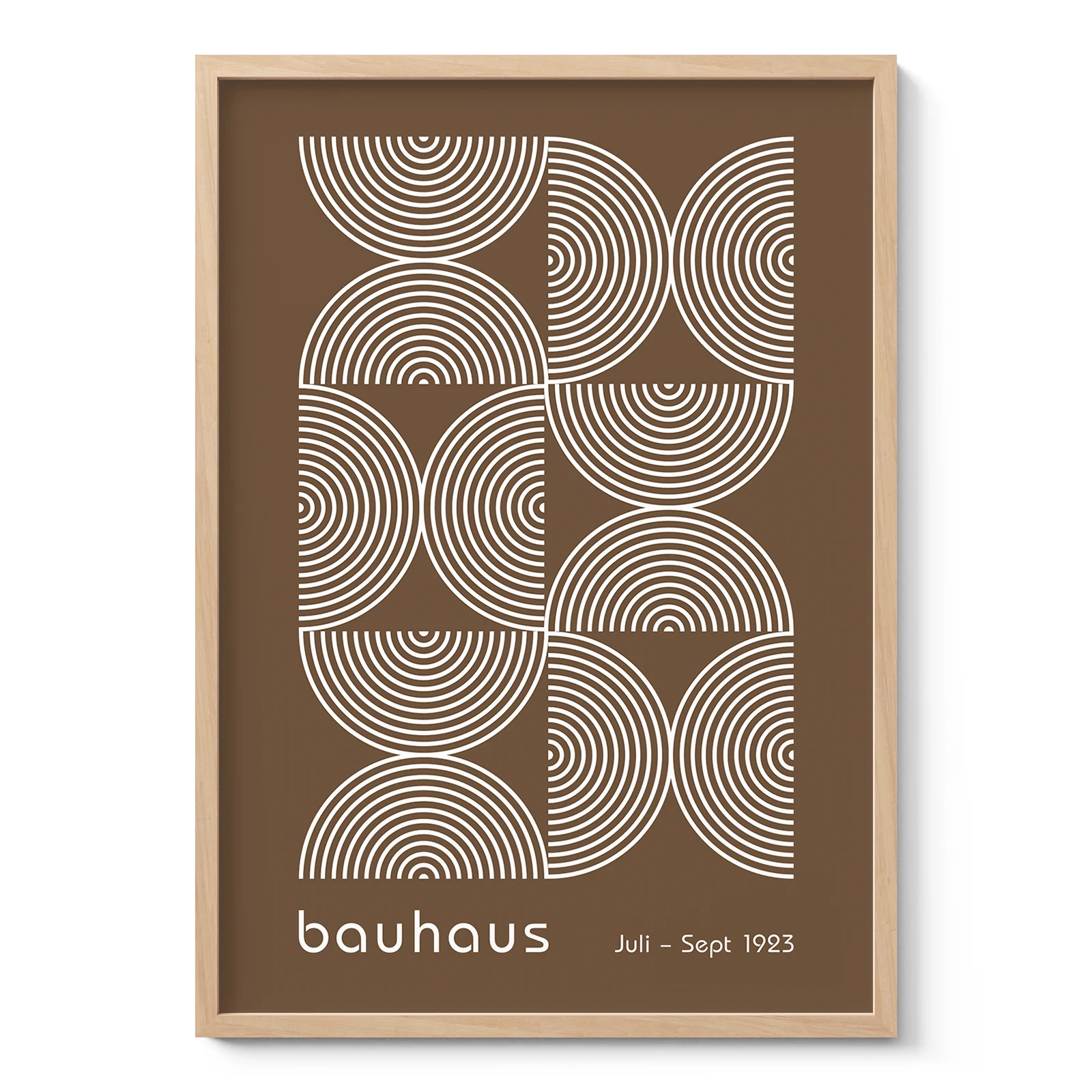 Bauhaus Wandbild – Halbkreisbögen Braun