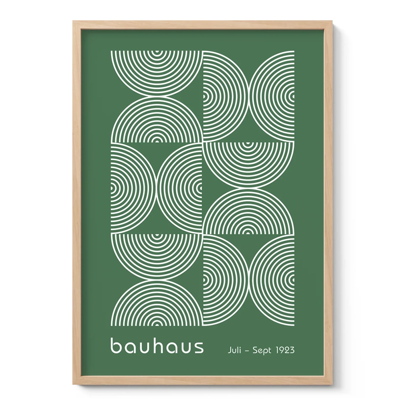 Bauhaus Exhibition Print – Green Half Circles