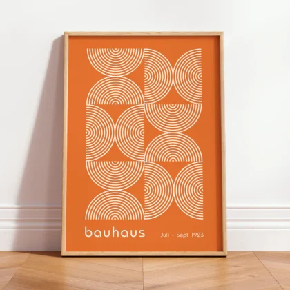 Bauhaus Exhibition Print – Orange Half Circles