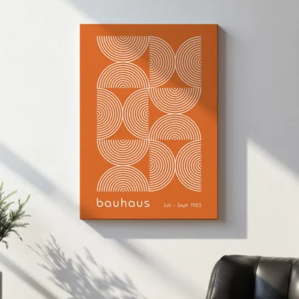 Bauhaus Exhibition Print – Orange Half Circles