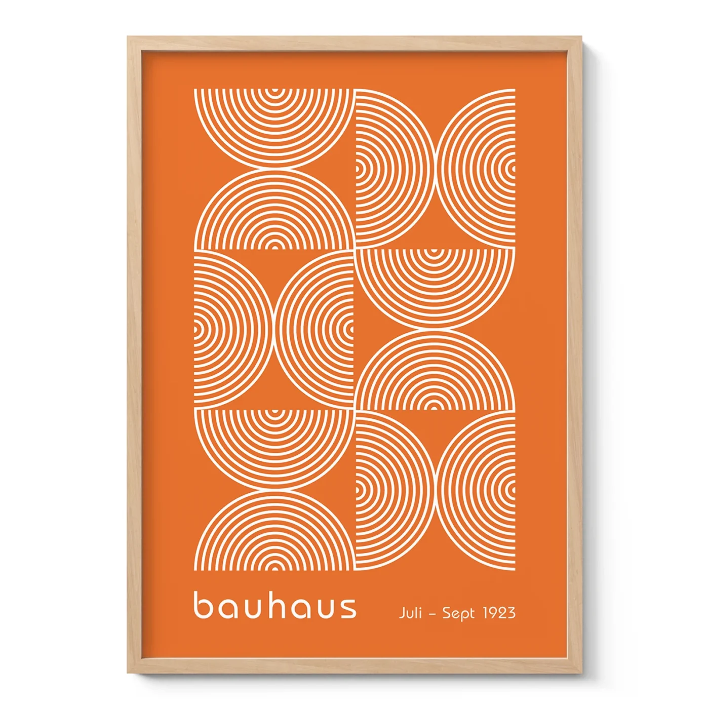 Bauhaus Exhibition Print – Orange Half Circles