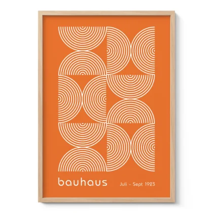Bauhaus Exhibition Print – Orange Half Circles