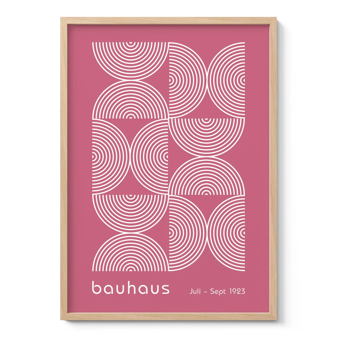 Bauhaus Exhibition Print – Pink Half Circles