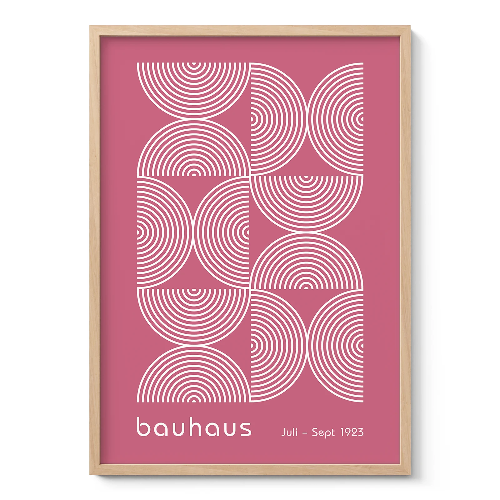 Bauhaus Exhibition Print – Pink Half Circles