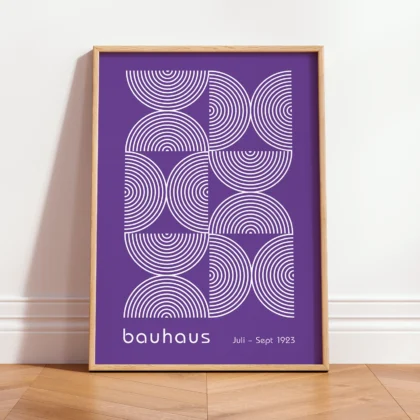Bauhaus Exhibition Print – Purple Half Circles
