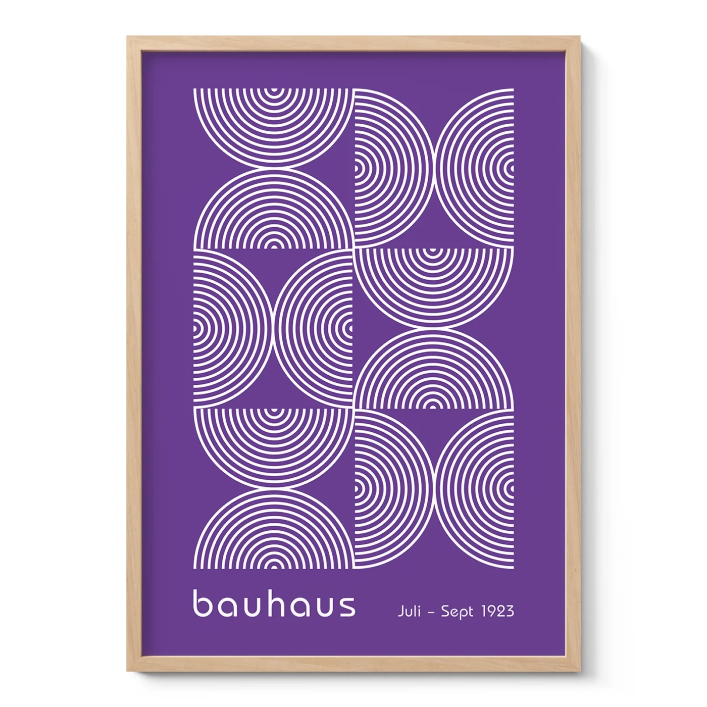 Bauhaus Exhibition Print – Purple Half Circles