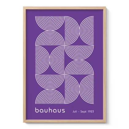 Bauhaus Exhibition Print – Purple Half Circles