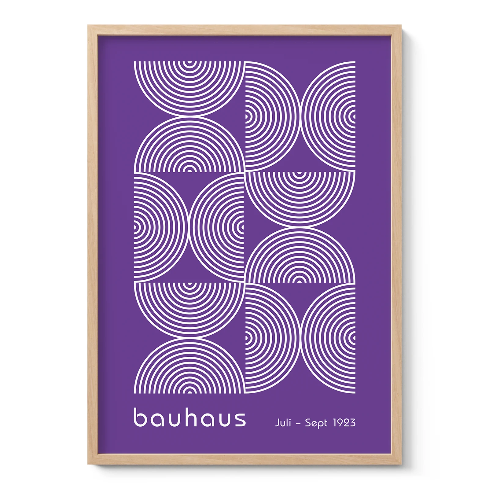 Bauhaus Exhibition Print – Purple Half Circles