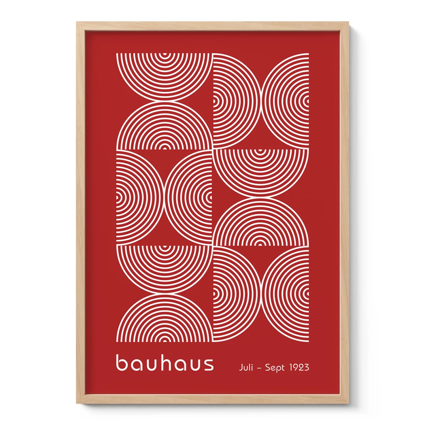Bauhaus Exhibition Print – Red Half Circles