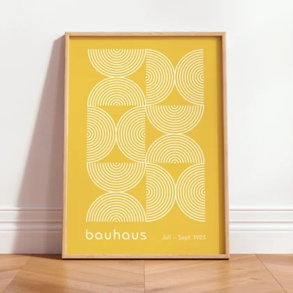 Bauhaus Exhibition Print – Yellow Half Circles
