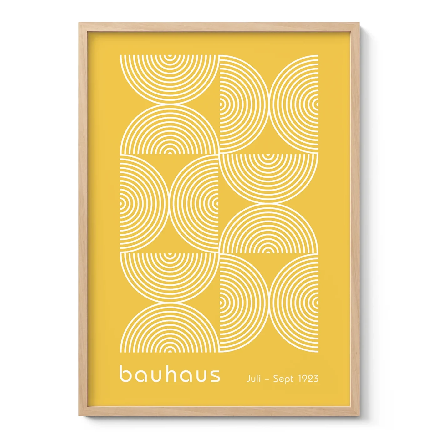 Bauhaus Exhibition Print – Yellow Half Circles
