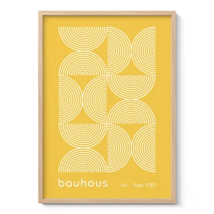 Bauhaus Exhibition Print – Yellow Half Circles