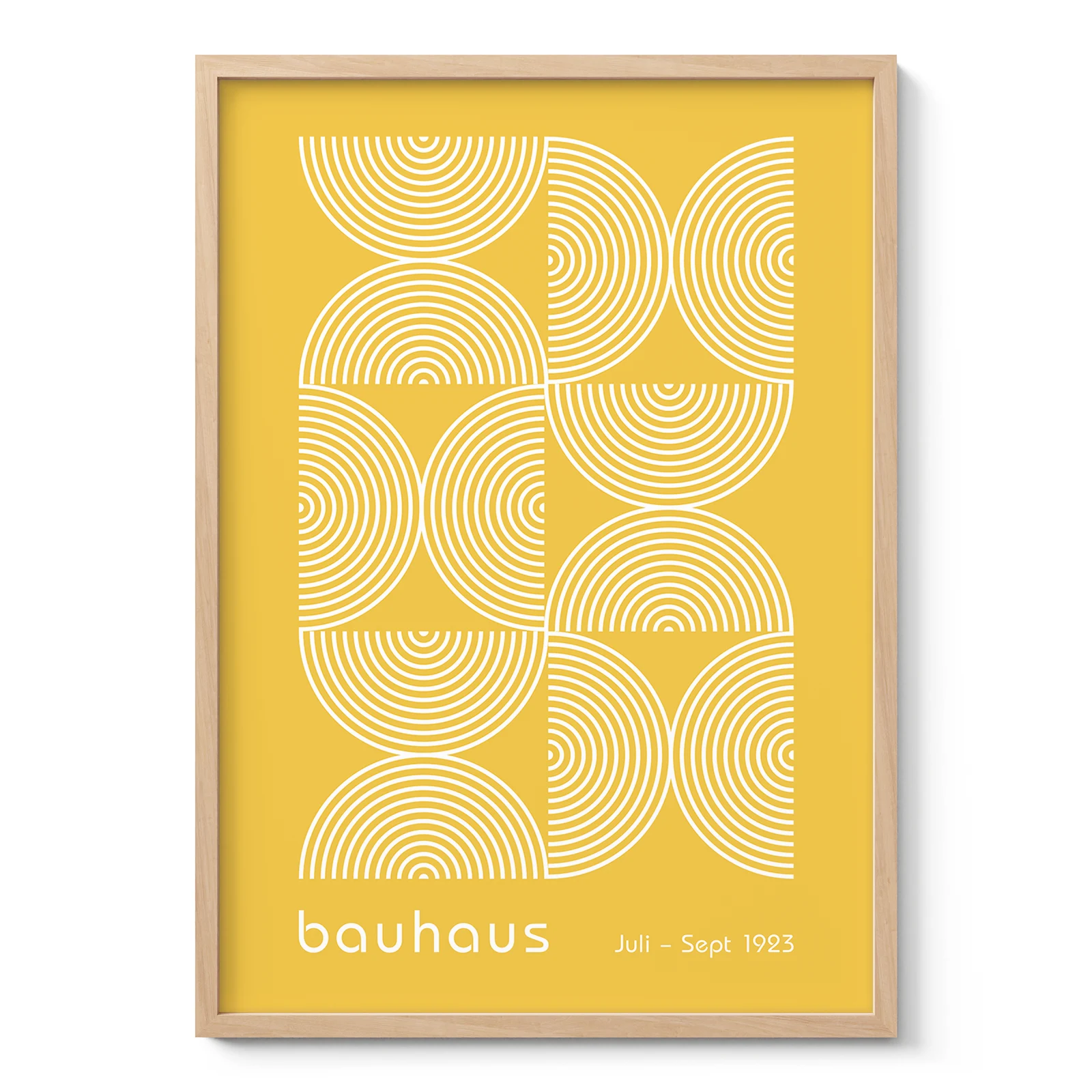 Bauhaus Exhibition Print – Yellow Half Circles