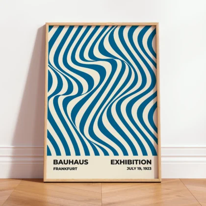 Bauhaus Art Print – Blue Sea Waves